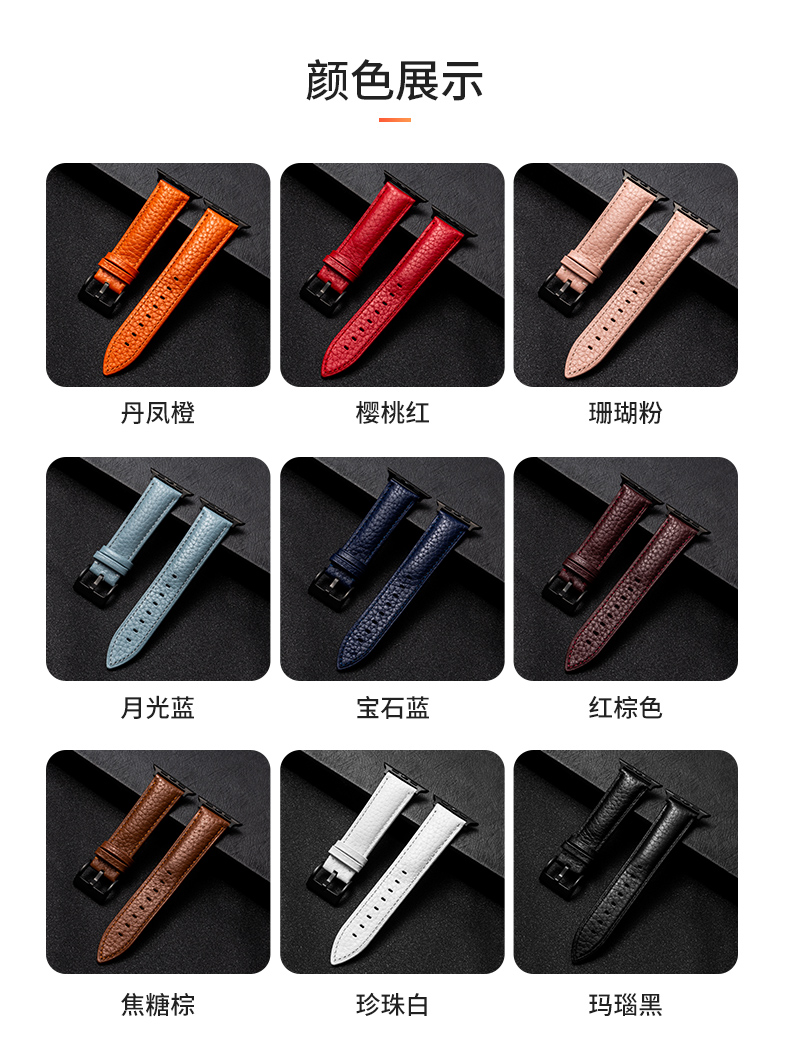 表带颜色展示图（示例）